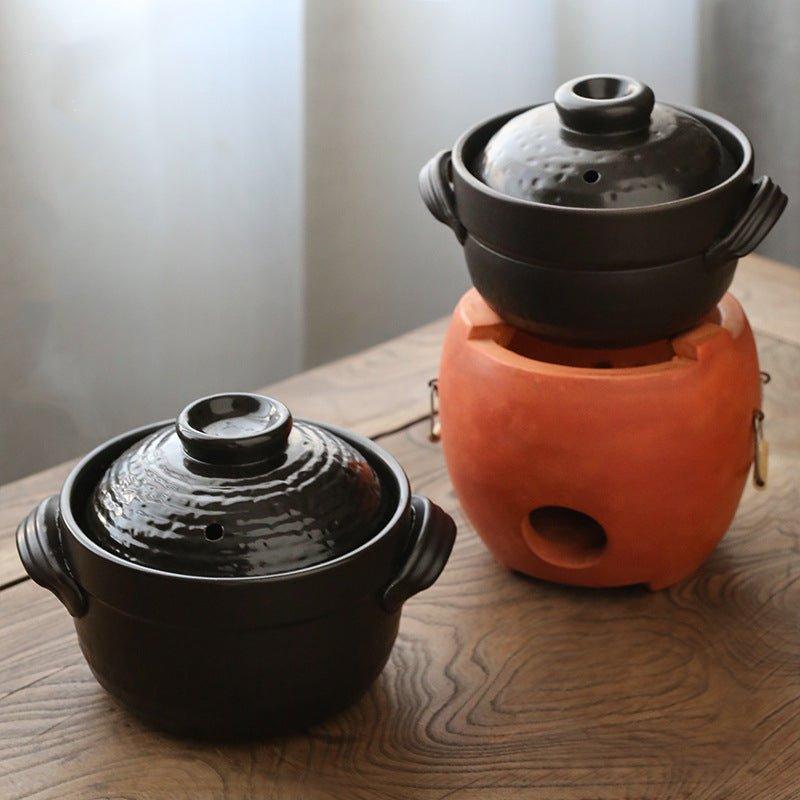 Clay Pot Mini Earthenware Cooking Pot Single Serving Japanese Donabe Soup Stew Rice Pot Small Claypot