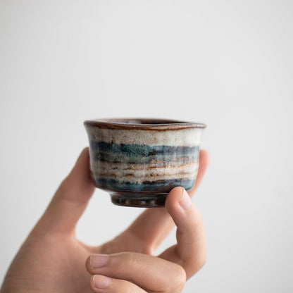 Japanese Tea Cup Set of 5 – Mino Ware Shunji Ceramic Hand-Painted