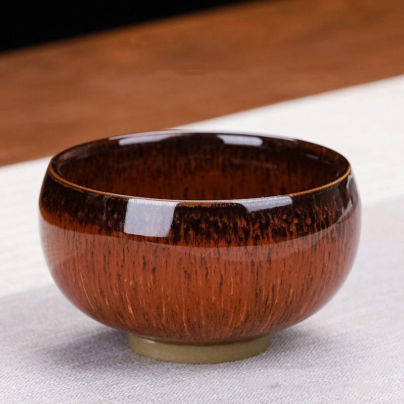 Kung Fu Tea Cups Set of 5 Ceramic Gloss Glazed Gongfu Teacup