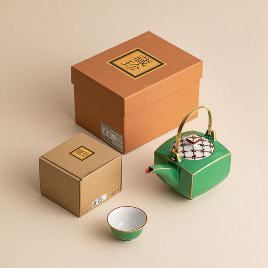 Japanese Ceramic Tea Set Jade Green | Zensho Teapot