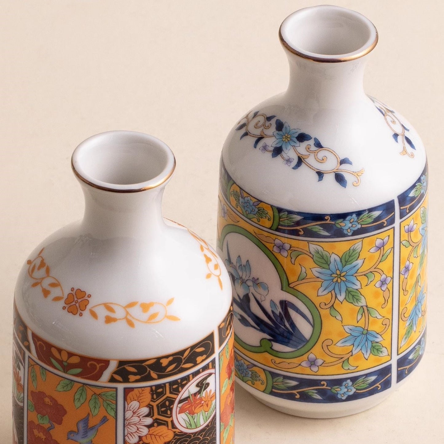 Ceramic Sake Set | Mino Ware Tokkuri & 2 Ochoko Handcrafted
