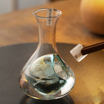 Sake Set Gold Foil Starlight | Handcrafted Japanese Glass
