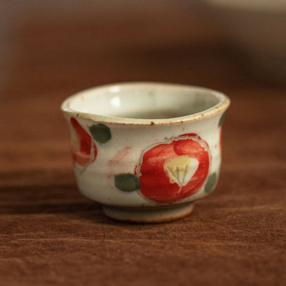 Japanese Tea Cup Set of 5 – Mino Ware Haru-no-Sato Ceramic