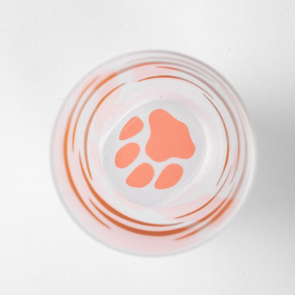 Cat Paw Glass Cup Japanese Neko Paw Print Drinking Glass Aderia Ishizuka Cute Cat Mug Made in Japan