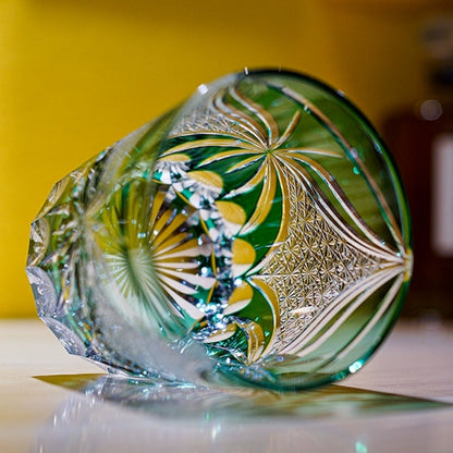 Whiskey Glass Edo Kiriko Lepidoptera – Japanese Cut Crystal Butterfly Tumbler