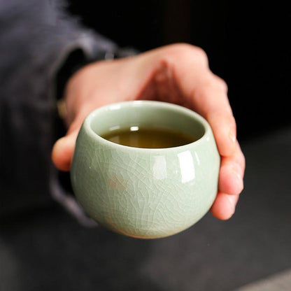 Ceramic Tea Cup Set of 5 – Handcrafted Rounded Teacups