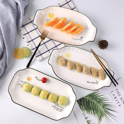 Ceramic Breakfast Plate – Cute Illustrated Honeymoon Gift