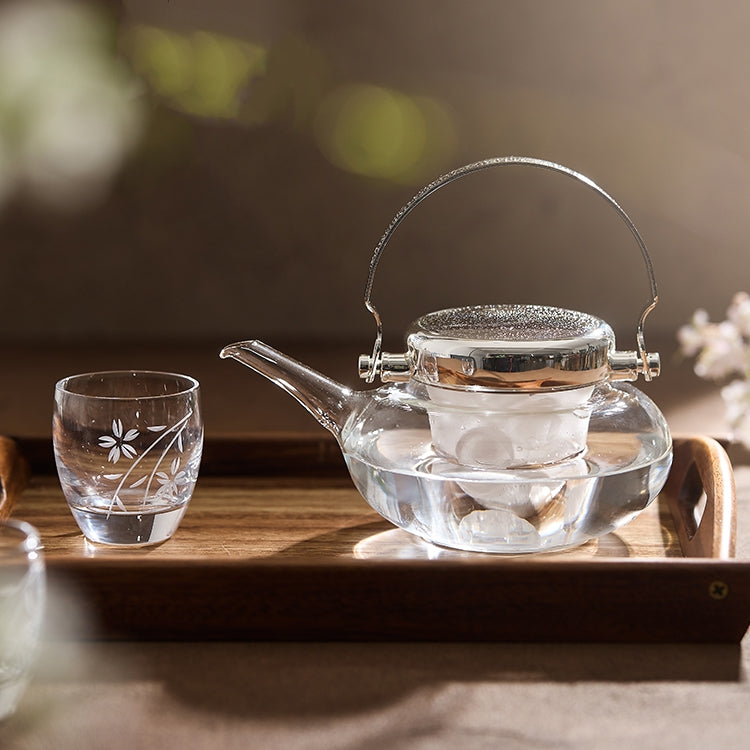 Sake Set with Chirori Carafe & 2 Cups | Toyo-Sasaki Glass