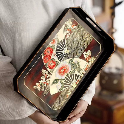 Japanese Lacquer Tray – Yamanaka Shikki Senbu Serving Tray