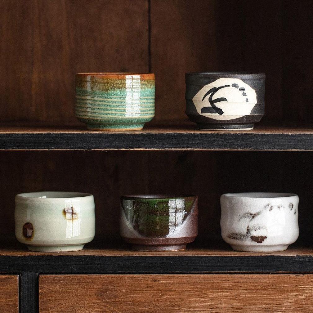 Ceramic Tea Cup Set – Mino Ware Yuugiri Evening Mist Hand-Painted