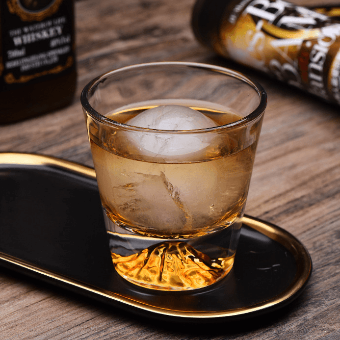 Whiskey Glass Set | Mount Fuji Edo Kiriko Handcrafted Japanese Single & Double