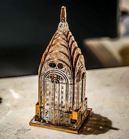 Bohemian Crystal Castle Keepsake Box | Gold Trim | Czech Handcrafted