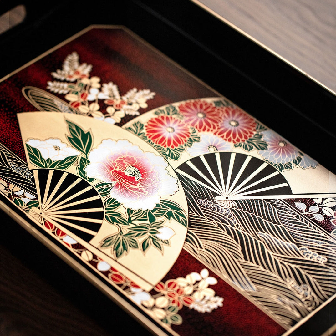Japanese Lacquer Tray – Yamanaka Shikki Senbu Serving Tray