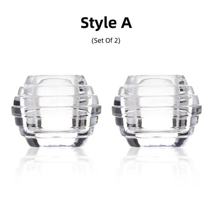 Crystal Candleholder Set of 2 German Glass Dinner Candlestand