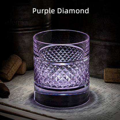 Whiskey Glass Edo Kiriko Diamond Cut – Hand-Cut Japanese Tumbler with Wooden Box | 7 Colors