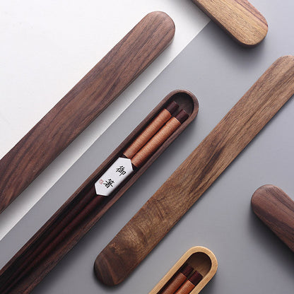 Japanese Chopsticks – Wood with Decorative Thread & Wooden Box