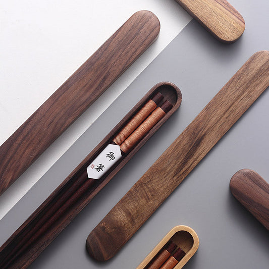 Japanese Chopsticks – Wood with Decorative Thread & Wooden Box