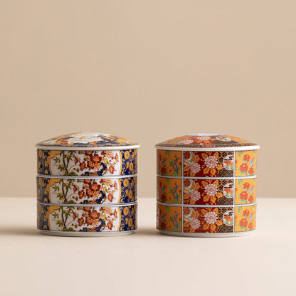 Jubako Box | Japanese Hasami Ware Handcrafted Ceramic Tiered Bento Gift Box