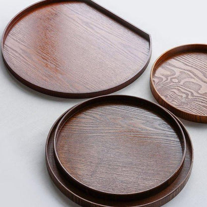 Willow Wood Tray Japanese Circular Round Serving Small Medium Large Moon