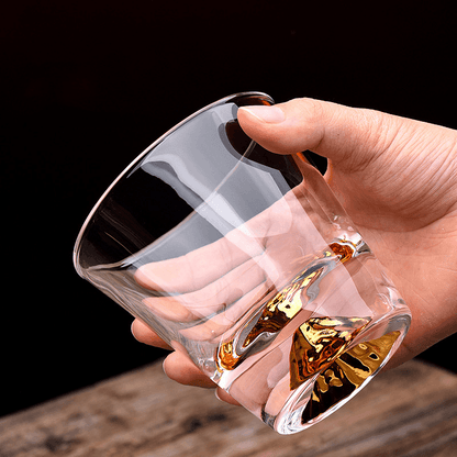 Whiskey Glass Set | Mount Fuji Edo Kiriko Handcrafted Japanese Single & Double