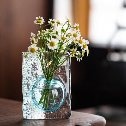 Glass Vase | Ocean Heart Handcrafted Japanese Art Glass Home Decor