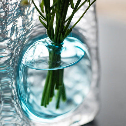 Glass Vase | Ocean Heart Handcrafted Japanese Art Glass Home Decor