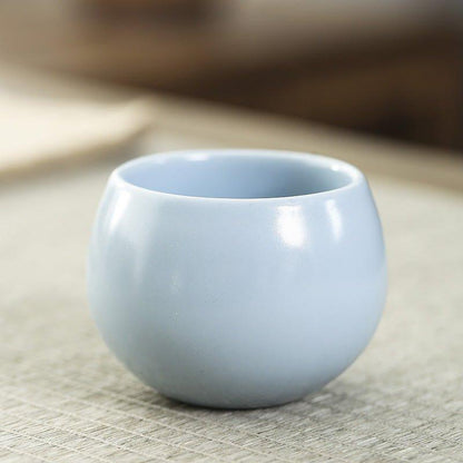 Ceramic Tea Cup Set of 5 – Handcrafted Rounded Teacups