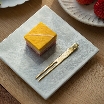 Dessert Fork Gold Stainless Steel Japanese Engraved Sakura Set