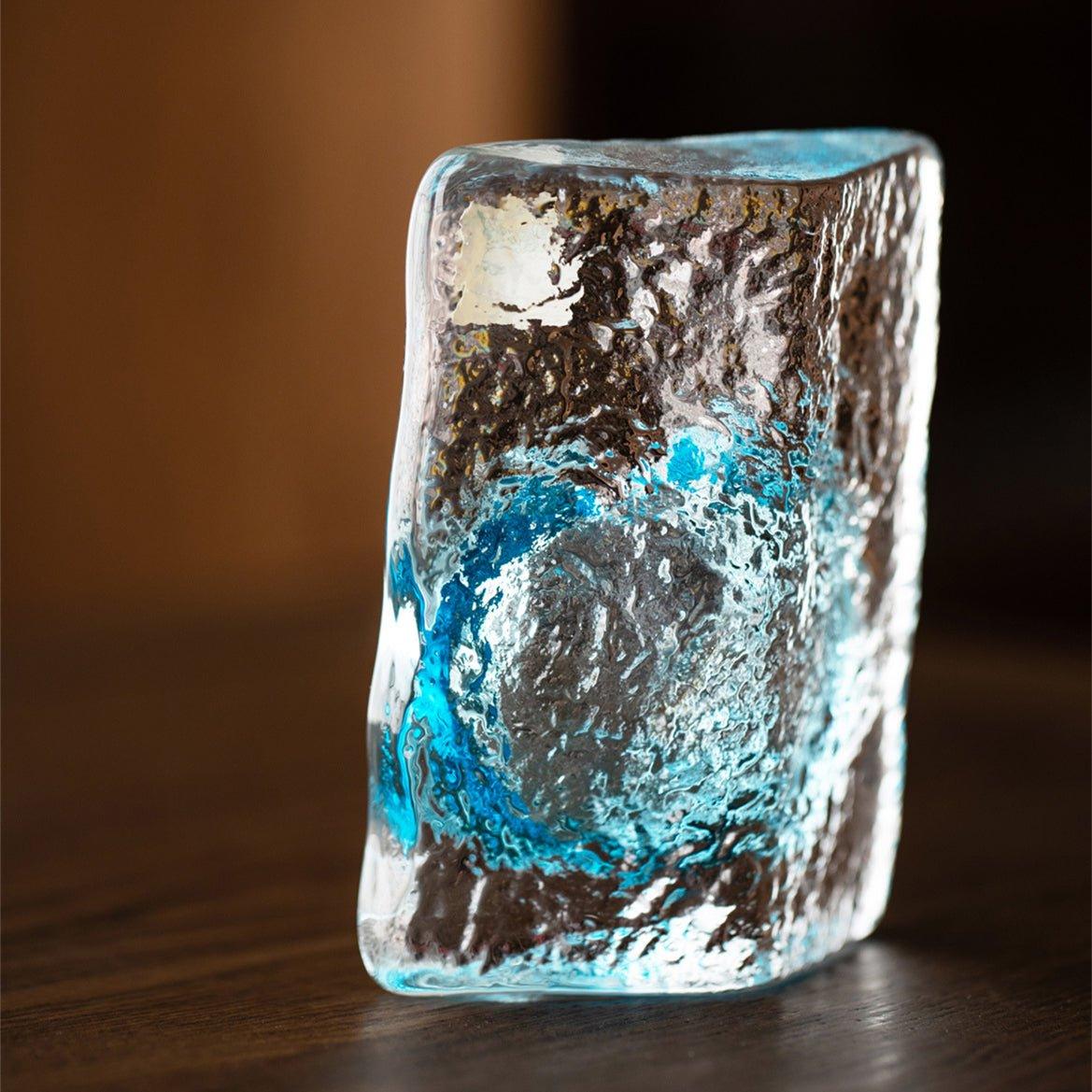 Glass Vase | Ocean Heart Handcrafted Japanese Art Glass Home Decor