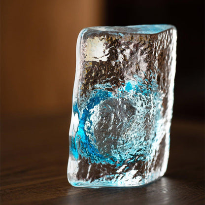Glass Vase | Ocean Heart Handcrafted Japanese Art Glass Home Decor