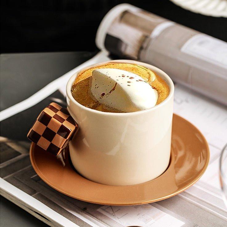 Coffee Cup Set Ceramic Mosaic Art Design – Cup Saucer & Teaspoon | Starry Night, Mona Lisa & More