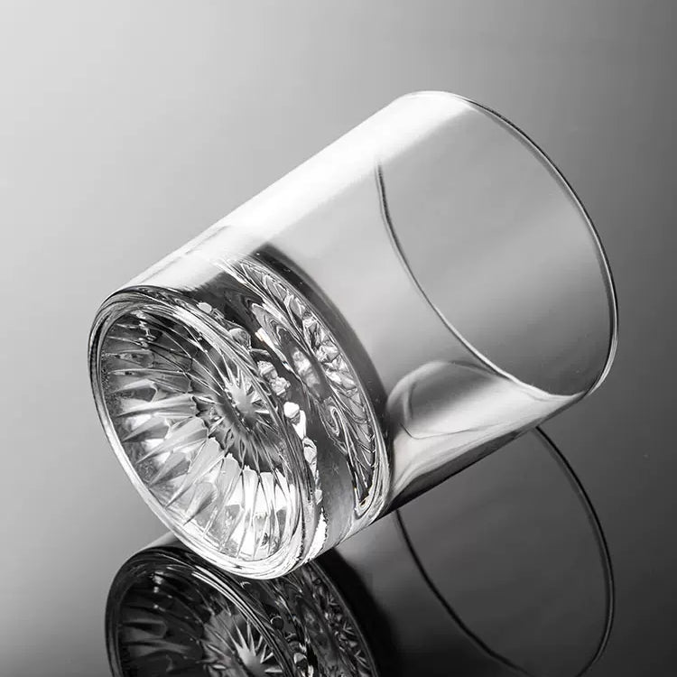 Whiskey Glass Set of 6 | Glacier Wide-Bowl Japanese Tumblers