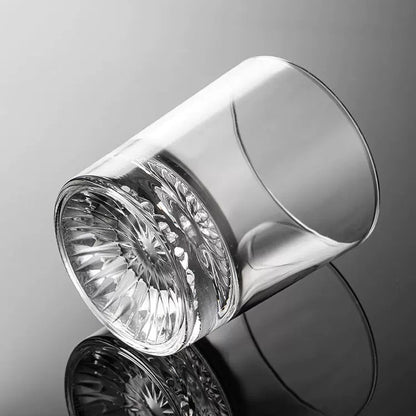 Whiskey Glass Set of 6 | Glacier Wide-Bowl Japanese Tumblers