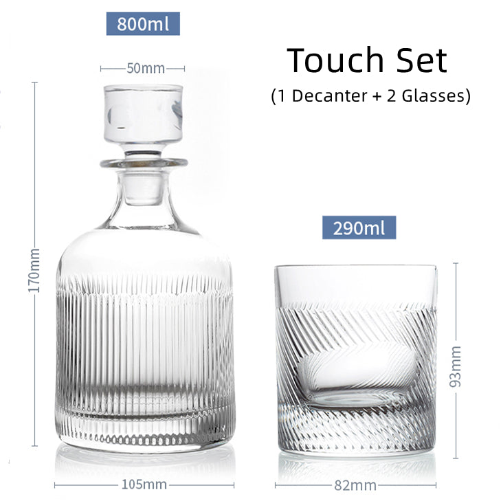 Whiskey Glasses Set Davinci Italian with Decanter – Made in Italy | Urban, Skultura, Touch & Grosseto