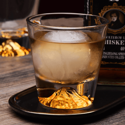 Whiskey Glass Set | Mount Fuji Edo Kiriko Handcrafted Japanese Single & Double