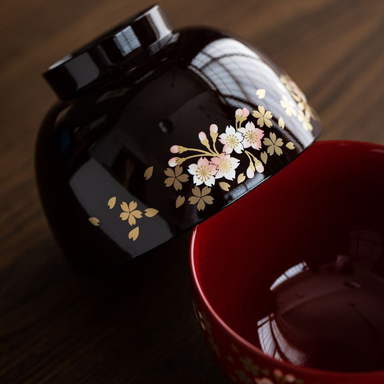 Japanese Lacquer Bowl Set Sakura | Yamanaka Shikki