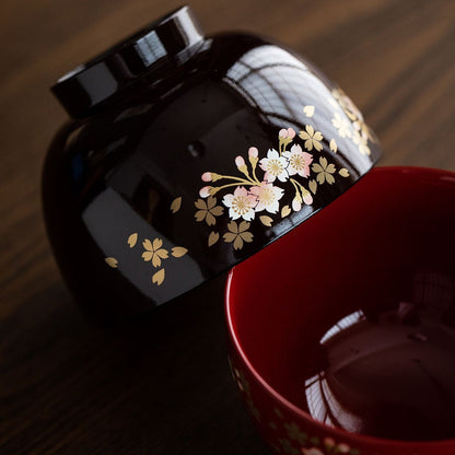 Japanese Lacquer Bowl Set Sakura | Yamanaka Shikki