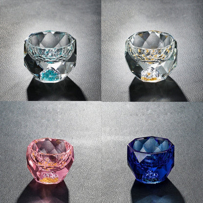Shot Glasses Gold Leaf Crystal Glass Set Colorful Barware