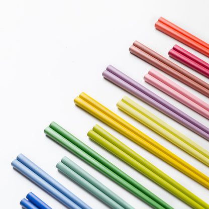 Chopsticks Set of 12 | Rainbow Anti-Slip Wooden Japanese Chopsticks