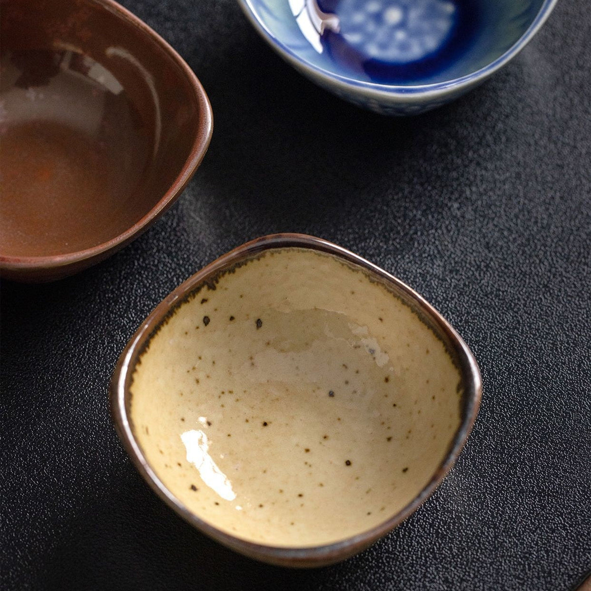 Ceramic Condiment Dish Set of 6 – Mino Ware Wabi Sabi