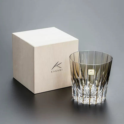 Edo Kiriko Whiskey Glass – KAGAMI Crystal Starburst Gift Box