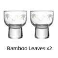2x Bamboo Leaves Glasses