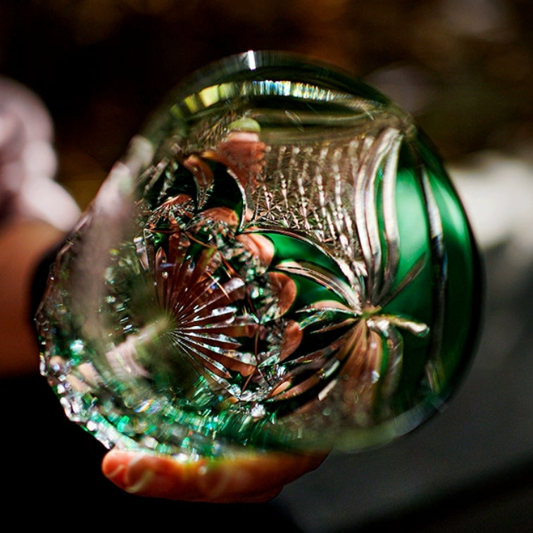 Whiskey Glass Edo Kiriko Lepidoptera – Japanese Cut Crystal Butterfly Tumbler