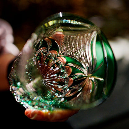 Whiskey Glass Edo Kiriko Lepidoptera – Japanese Cut Crystal Butterfly Tumbler
