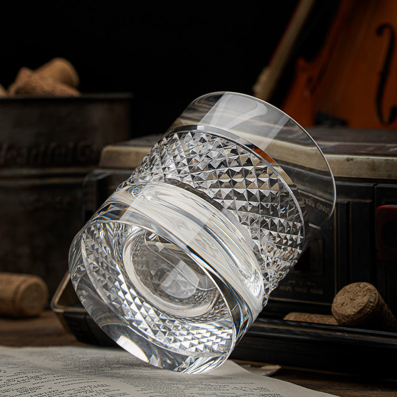 Whiskey Glass Edo Kiriko Diamond Cut – Hand-Cut Japanese Tumbler with Wooden Box | 7 Colors