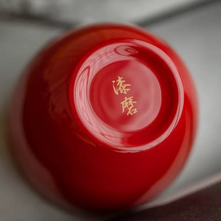 Japanese Lacquer Goblet Golden Crane | Yamanaka Shikki
