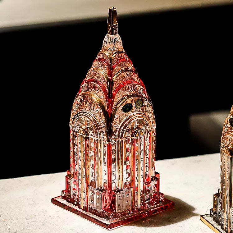 Bohemian Crystal Castle Keepsake Box | Gold Trim | Czech Handcrafted