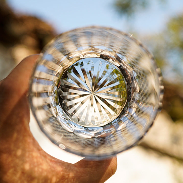 Chrysanthemum Whiskey Glass Royal | Edo Kiriko Hand-Carved Crystal