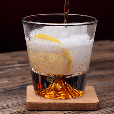 Whiskey Glass Set | Mount Fuji Edo Kiriko Handcrafted Japanese Single & Double