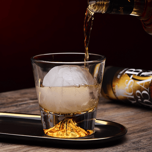 Whiskey Glass Set | Mount Fuji Edo Kiriko Handcrafted Japanese Single & Double